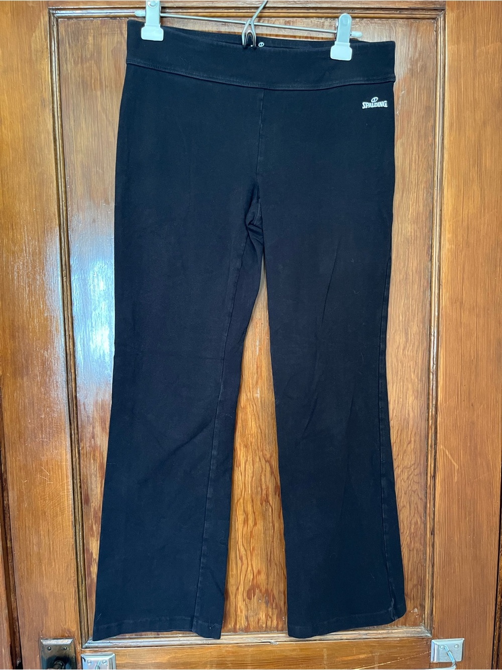 Vintage Spalding Black Flare Workout Pants